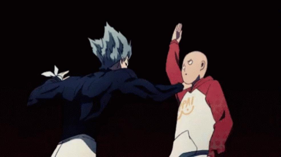 Saitama Hits Garou One Punch Man